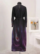 Truly Pleated Swirl Long Coat